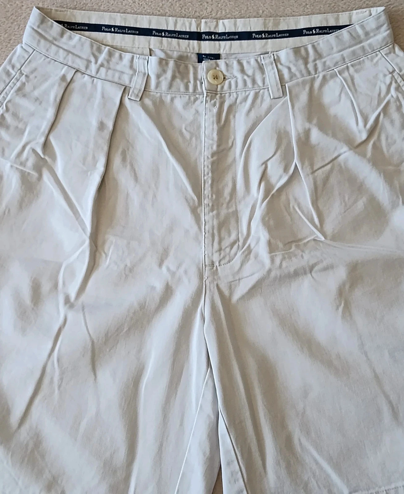 Short Vintage Polo Ralph Lauren Chino blanco roto Talla 33 – photo 3